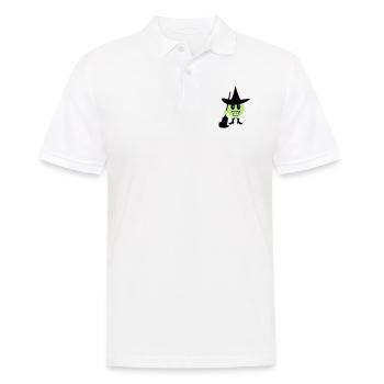 Émoticône sorcière / Witch Halloween Emoji (b, 3c) - Polo Homme - blanc - Devant - Kai (181cm)