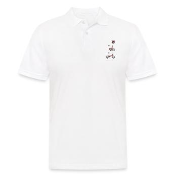 Ich liebe mein Brompton Folding Bike - Männer Poloshirt - Weiß - Vorne - Kai (181cm)
