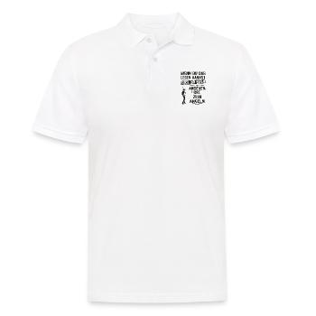 Ort zum Angeln - Männer Poloshirt - Weiß - Vorne - Kai (181cm)