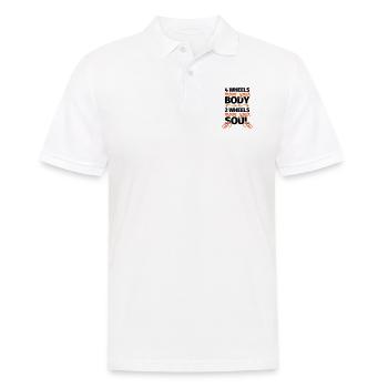 Fahrrad Rennrad Fahrradfahren Fahrradfahrer Gesche - Männer Poloshirt - Weiß - Vorne - Kai (181cm)