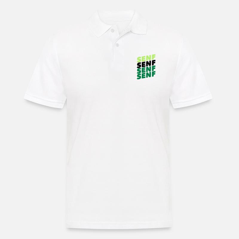 Senf essen lecker gewürz paste - Männer Poloshirt - Weiß