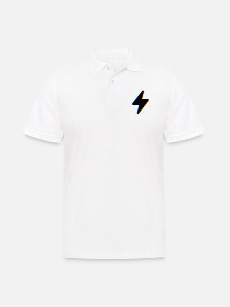 lynstrøm symbol logo - Herre poloshirt - hvid