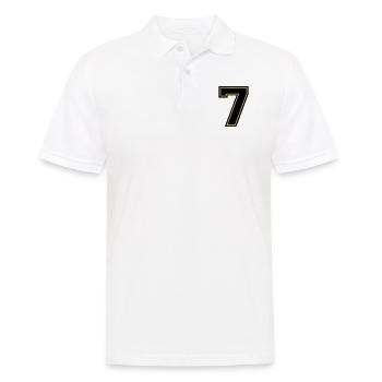 7 - Männer Poloshirt - Weiß - Vorne - Kai (181cm)