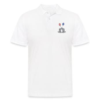 Elefant BOY OR GIRL - Männer Poloshirt - Weiß - Vorne - Kai (181cm)