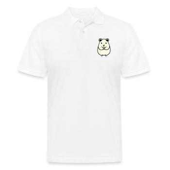Hamster süß Tier Nagetier Tiere Haustier Vektor 2 - Männer Poloshirt - Weiß - Vorne - Kai (181cm)