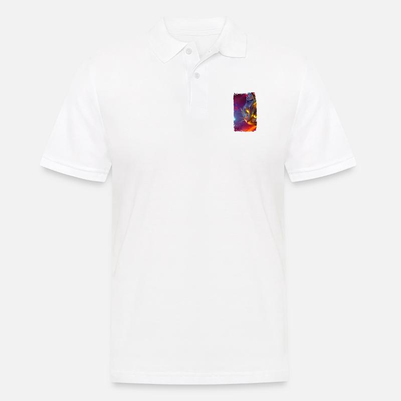 Chat de l'espace - Polo Homme - blanc