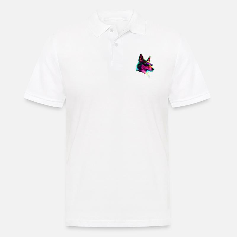 Basenji Dogs Basenjis - Männer Poloshirt - Weiß