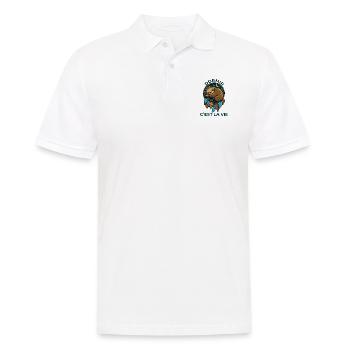 "Paresseux endormi: "Dormir, c'est la vie!" - Polo Homme - blanc - Devant - Kai (181cm)