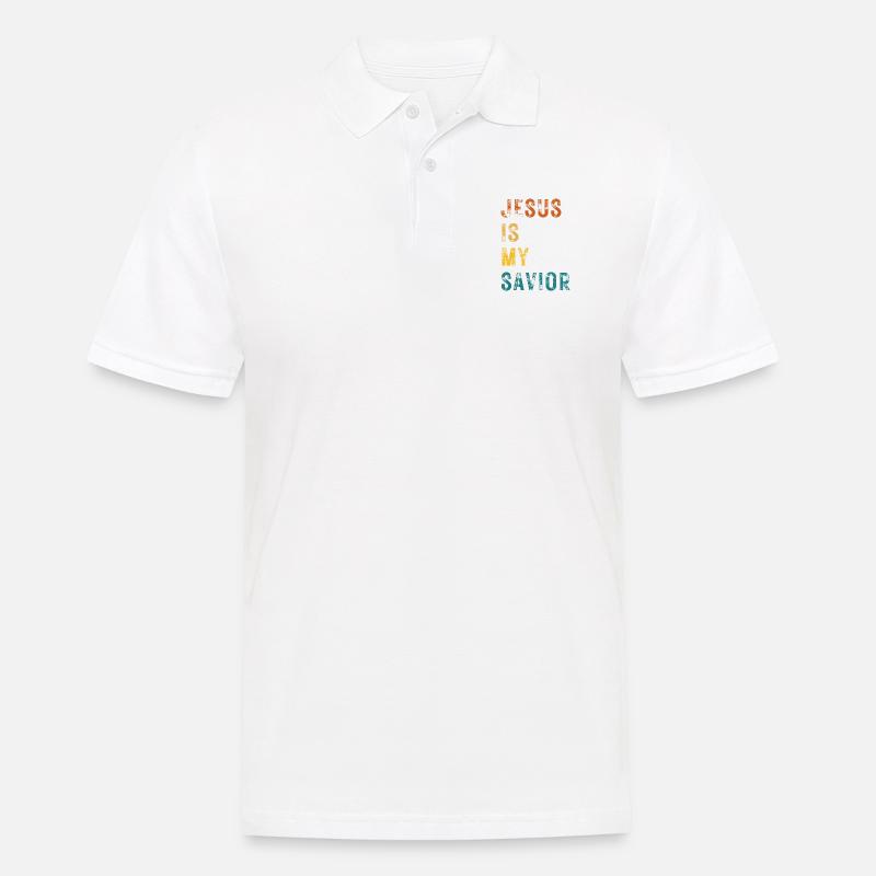 Jesus is my savior - Männer Poloshirt - Weiß