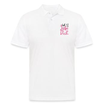 "Ich Liebe Dich" Design, Valentinstagsgeschenk - Männer Poloshirt - Weiß - Vorne - Kai (181cm)