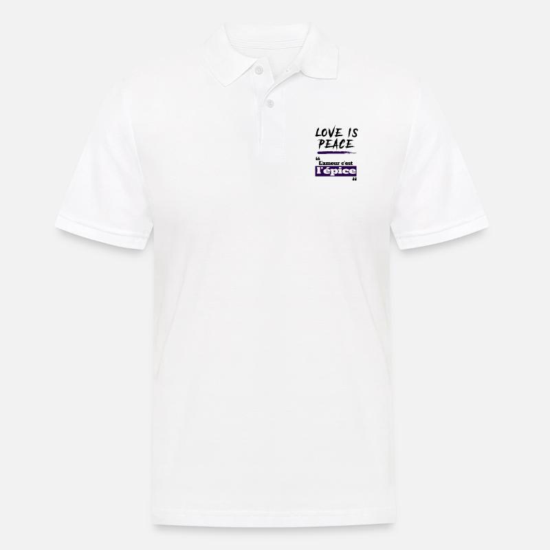 L'amour c'est l'épice - expression camerounaise - Polo Homme - blanc