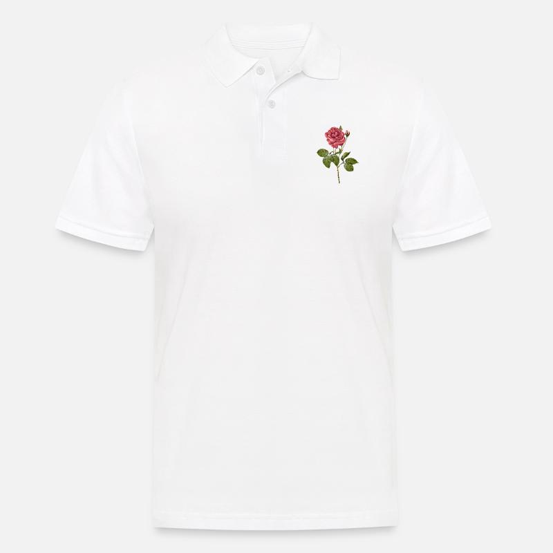 Blume - Männer Poloshirt - Weiß