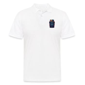 Cute raccoon with hat and funny glasses - Men's Polo Shirt - white - Front - Kai (181cm)