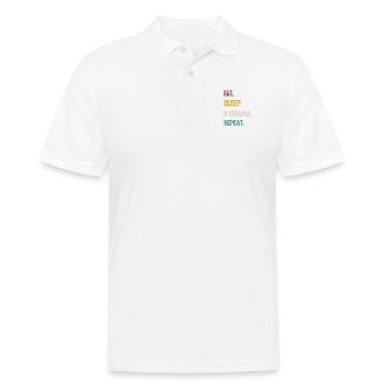 Eat Sleep K-Drama Repeat Korea Fan Movie T-shirt - Männer Poloshirt - Weiß - Vorne - Kai (181cm)