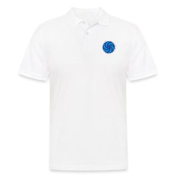 Sonnenrad (blau) - Männer Poloshirt - Weiß - Vorne - Kai (181cm)