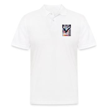 Kranich - Männer Poloshirt - Weiß - Vorne - Kai (181cm)