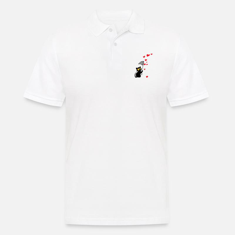 Georgie mit Herzchen - Männer Poloshirt - Weiß