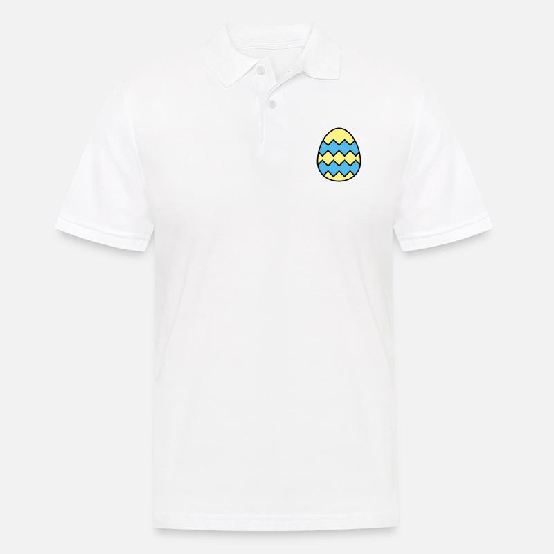 Oeuf de Pâques dentelé - Polo Homme - blanc