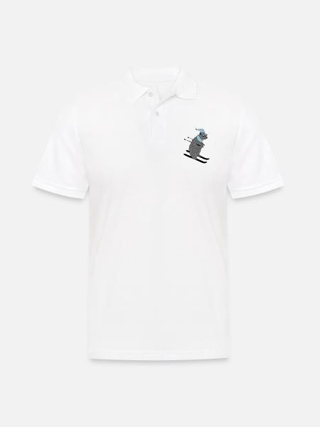 ski baer 02 - Männer Poloshirt - Weiß