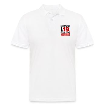 19 Geburtstag Besoffen Alkohol Jahre - Männer Poloshirt - Weiß - Vorne - Kai (181cm)