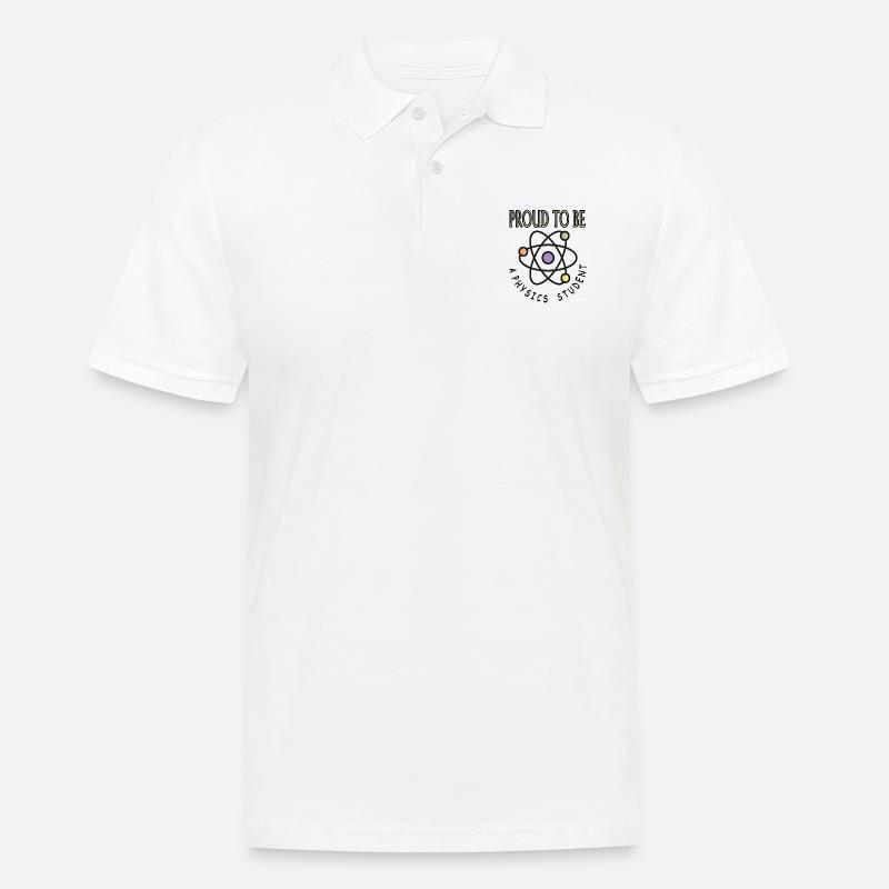 stolzer Physikstudent Physik studieren Geschenk - Männer Poloshirt - Weiß