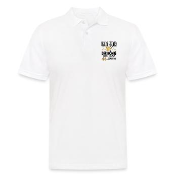 König Geburtstag 44 King Prinz Kniet nieder Krone - Männer Poloshirt - Weiß - Vorne - Kai (181cm)