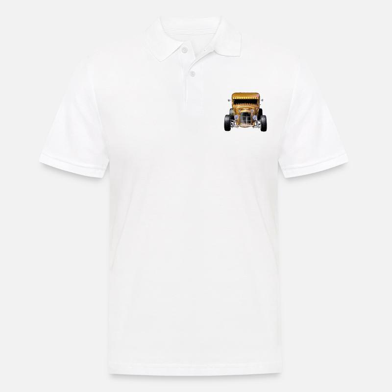 Auto - Oldtimer - Männer Poloshirt - Weiß