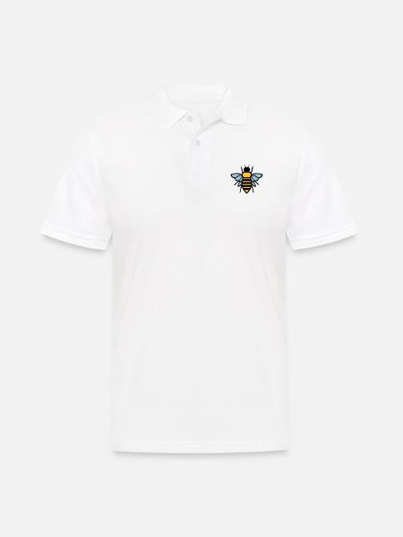Biene - Männer Poloshirt - Weiß
