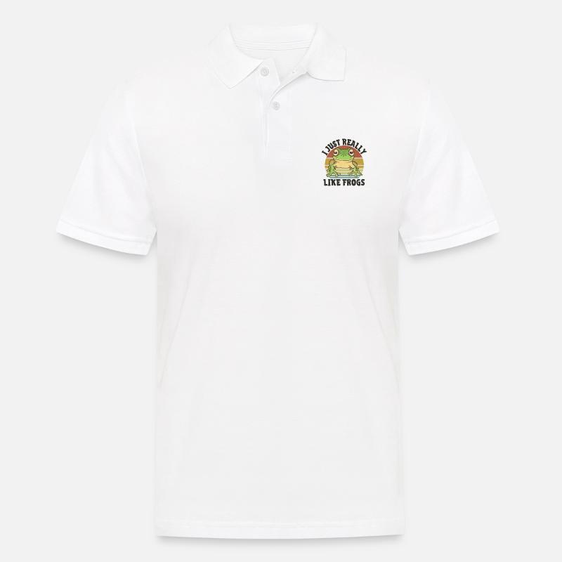 Frosch - Männer Poloshirt - Weiß