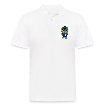 Lion Cool Comic - Men's Polo Shirt - white - Front - Kai (181cm)