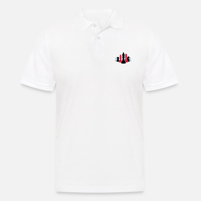 échecs 002 - Polo Homme - blanc