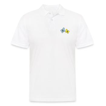 papillons 02 - Polo Homme - blanc - Devant - Kai (181cm)