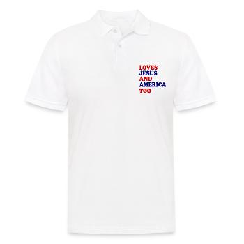 loves jesus and america too - Männer Poloshirt - Weiß - Vorne - Kai (181cm)