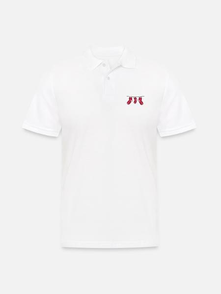 christmas socks - Men's Polo Shirt - white