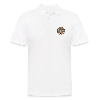 Hai Comic Cool Sommer - Männer Poloshirt - Weiß - Vorne - Kai (181cm)