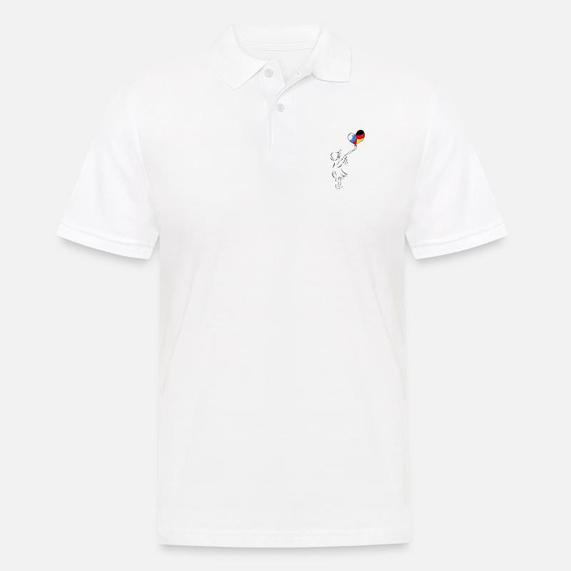 Das Luftballonmädchen - Männer Poloshirt - Weiß
