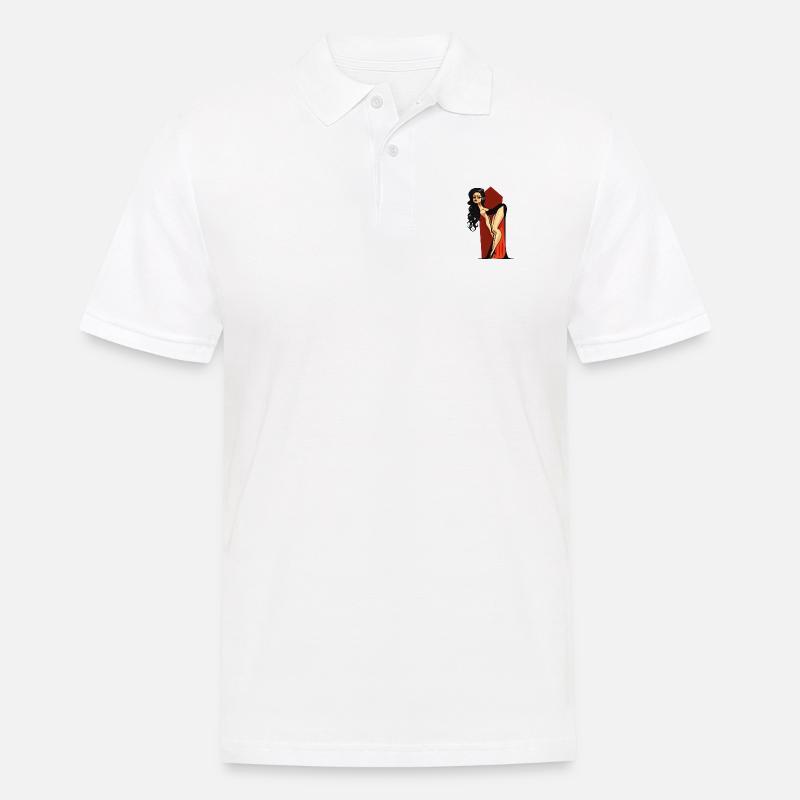 Vampire Pin-up - Men's Polo Shirt - white