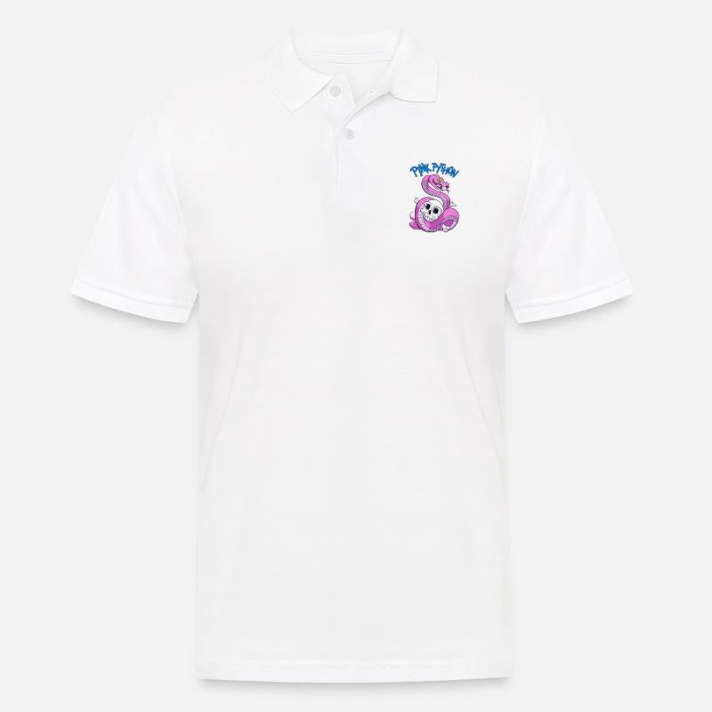 Pink Python (Blue) - Polo Homme - blanc