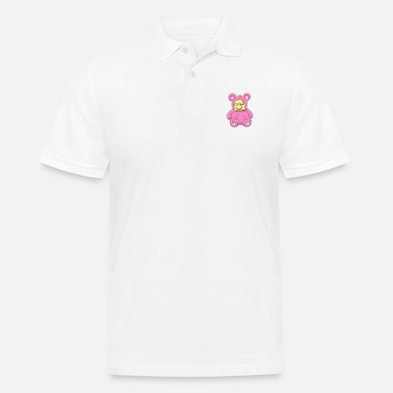 Max Hardkor Plüsch - Männer Poloshirt - Weiß