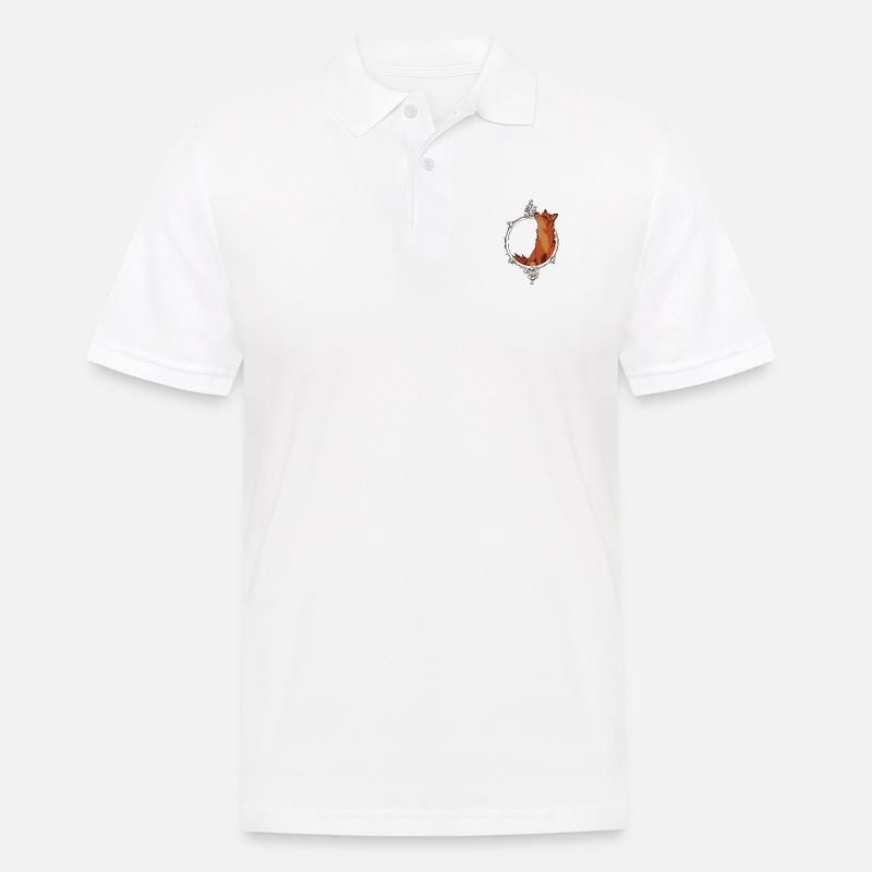 Mr. Fox - Männer Poloshirt - Weiß