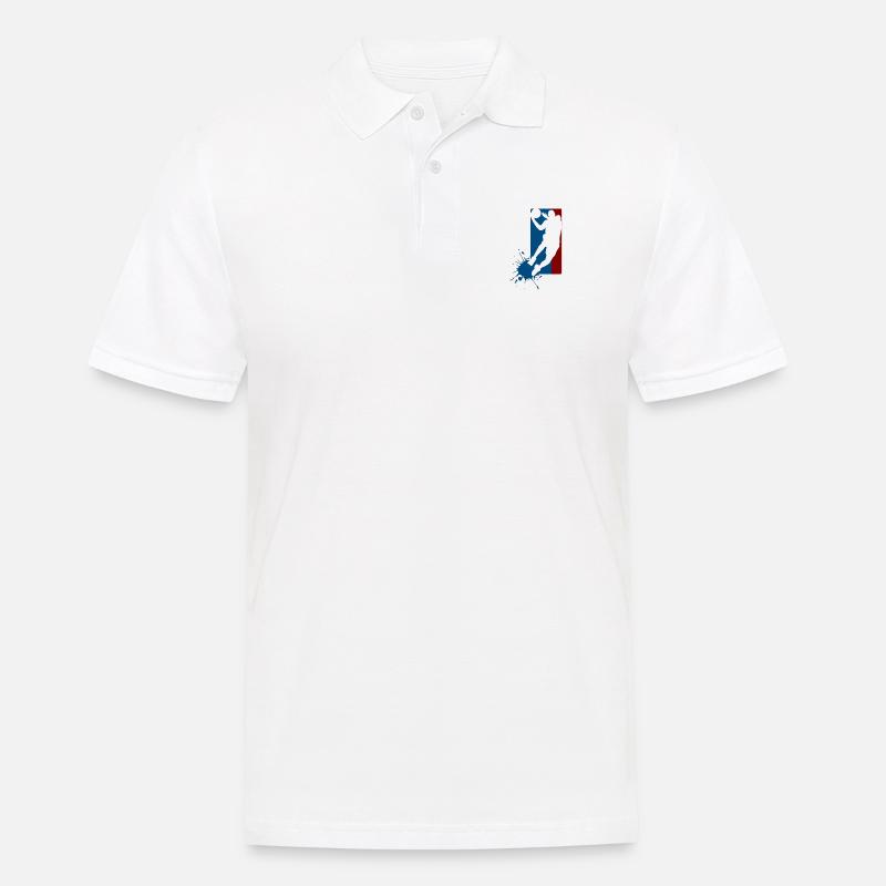 Basketball - Männer Poloshirt - Weiß
