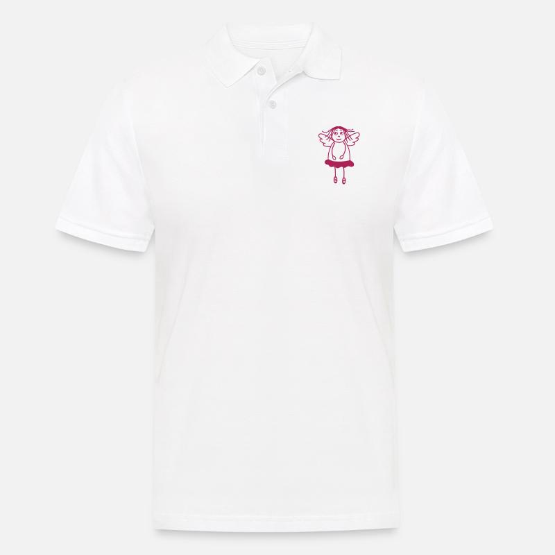 Schutzengel Mädchen - Männer Poloshirt - Weiß