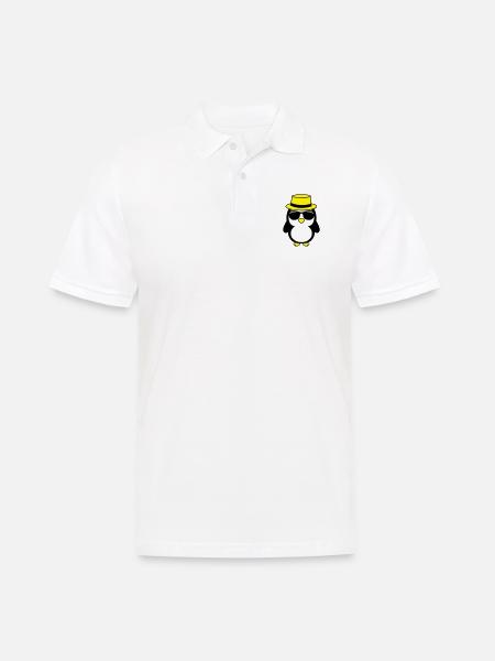cool_pinguin_02 - Männer Poloshirt - Weiß