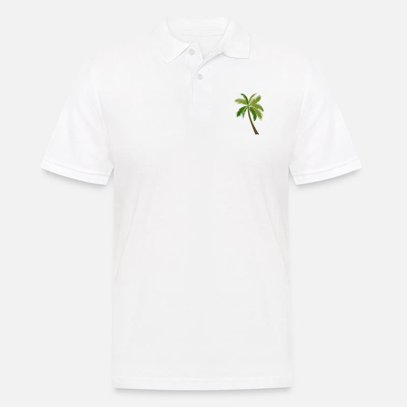 Palmen Baum Palmen - Männer Poloshirt - Weiß