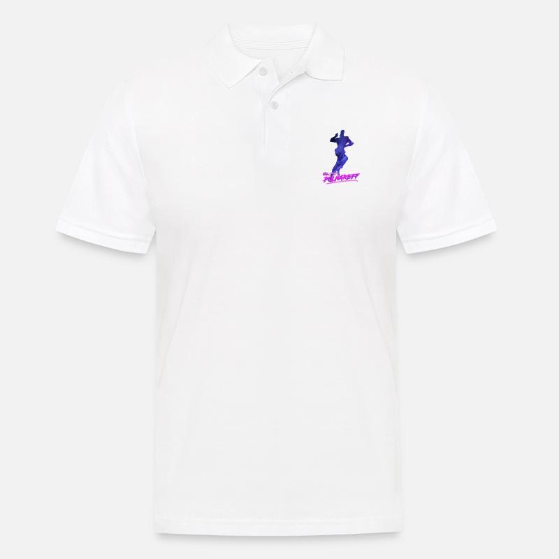 Polnareff Outrun - Männer Poloshirt - Weiß