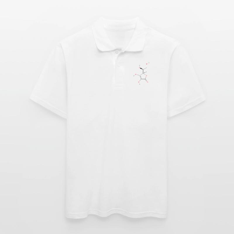 Vitamin C Molecule - Colored Structural Formula Men's Polo Shirt