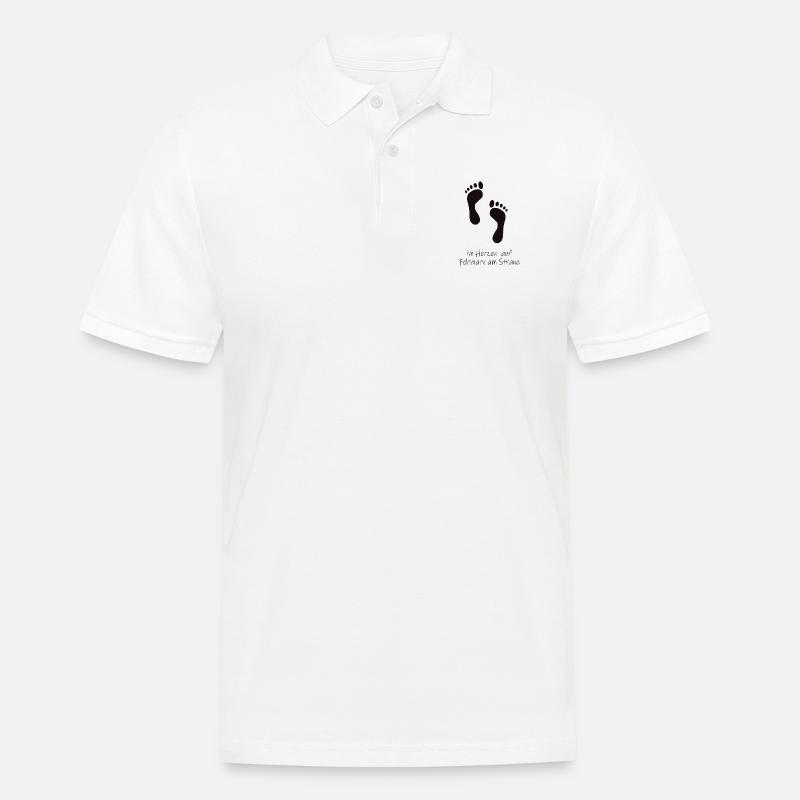 Im Herzen auf Fehmarn - Männer Poloshirt - Weiß