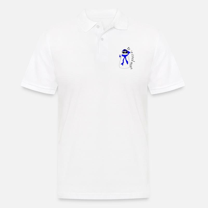 It s cool man - Männer Poloshirt - Weiß