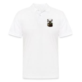 Hunter in the wilderness drinks a beer - Men's Polo Shirt - white - Front - Kai (181cm)