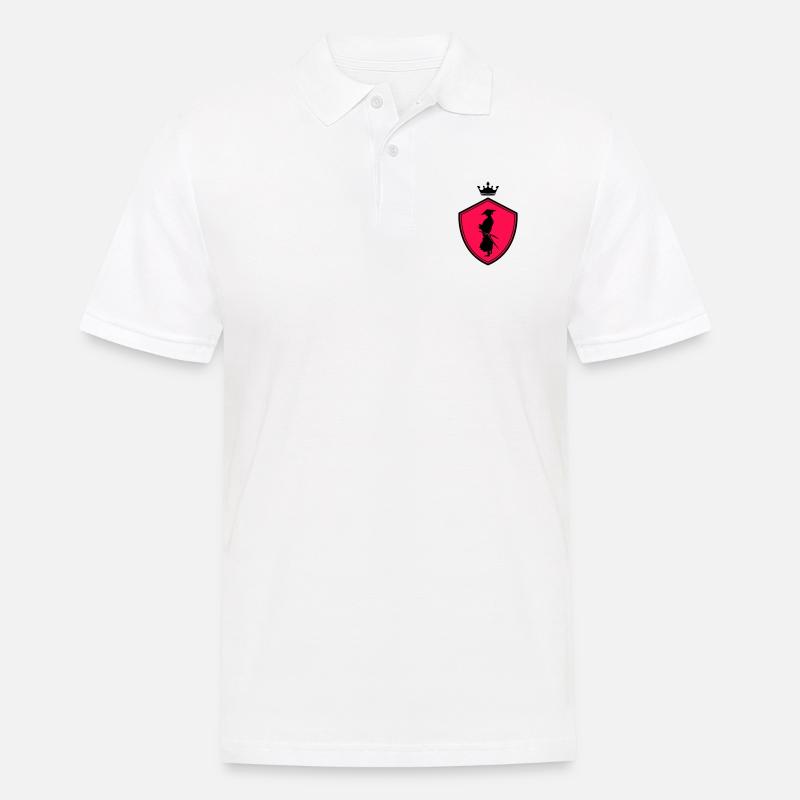 samurai warrior wappen - Männer Poloshirt - Weiß